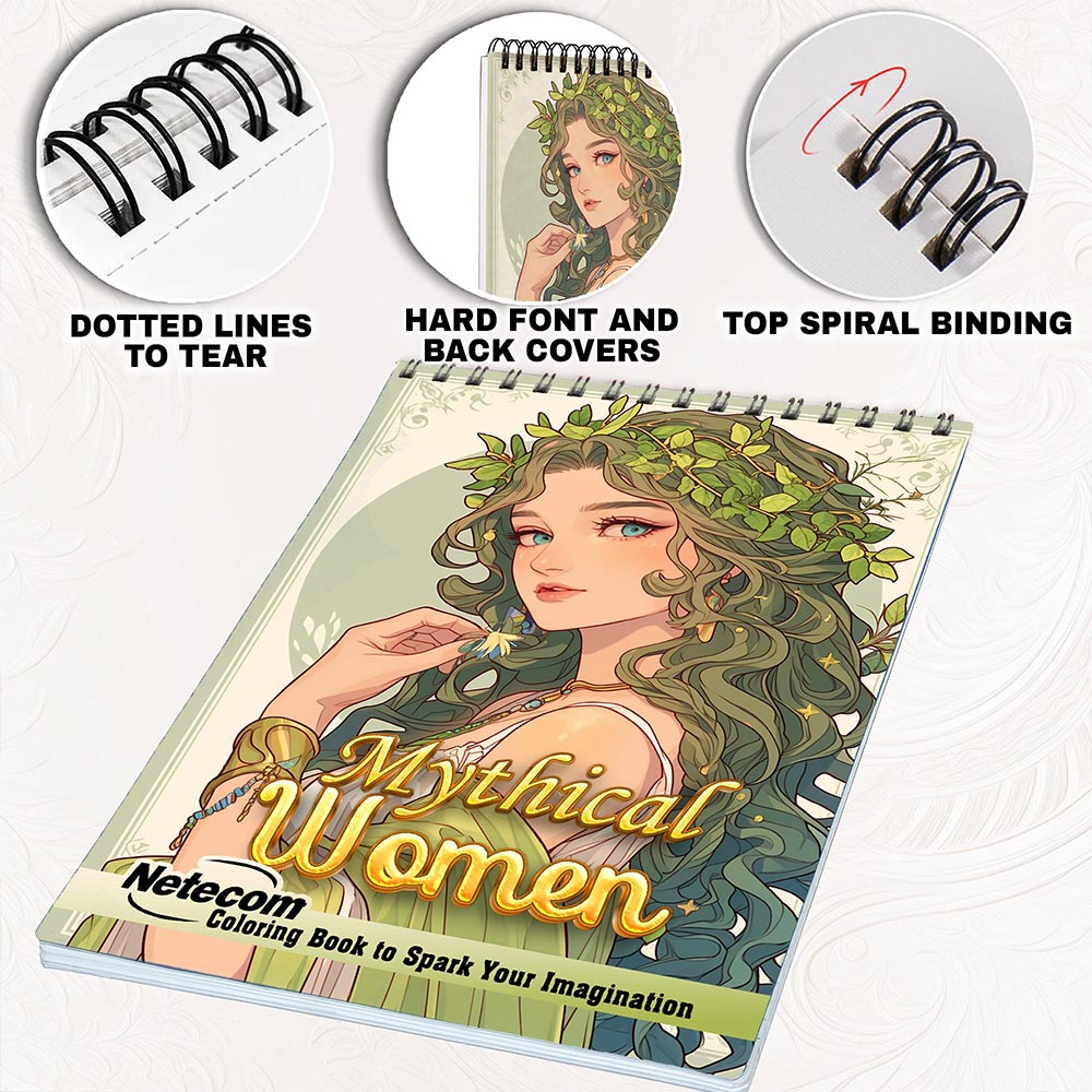 Netecom Mythical Women Coloring Pages for Adults