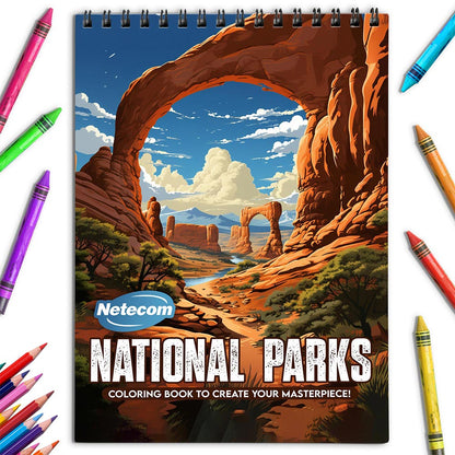 Netecom National Parks Coloring Book for Adults