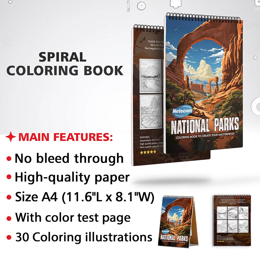 Netecom National Parks Coloring Sheets for Adults