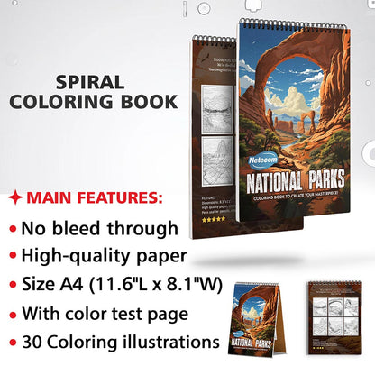 Netecom National Parks Coloring Sheets for Adults