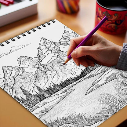 Netecom National Parks Coloring Book Spiral Bound for Adults