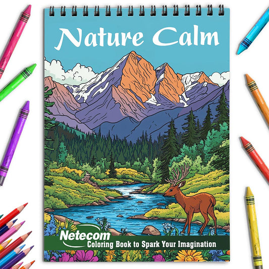 Netecom Nature Calm Coloring Book for Adults