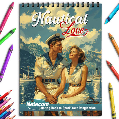 Netecom Nautical Love Coloring Book for Adults
