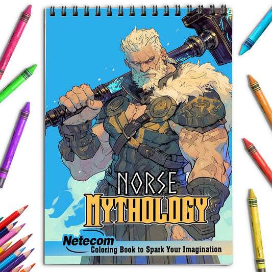 Netecom Norse Mythology Coloring Book for Adults