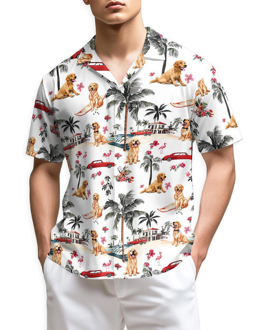 Netecom Nova Scotia Duck Tolling Retriever Hawaiian Shirt for Men