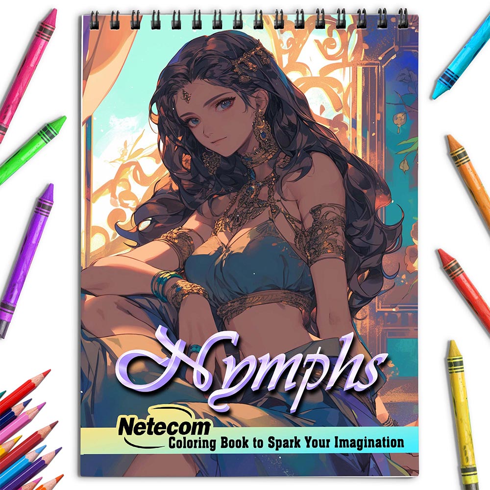 Netecom Nymph Coloring Book for Adults