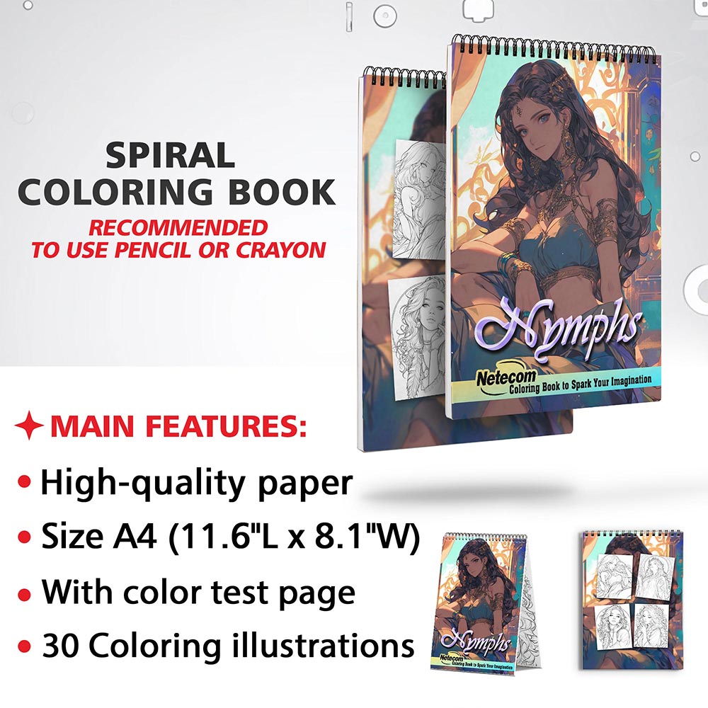 Netecom Nymph Coloring Sheets for Adults