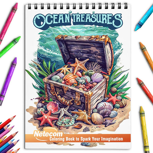Netecom Ocean Treasures Coloring Book for Adults