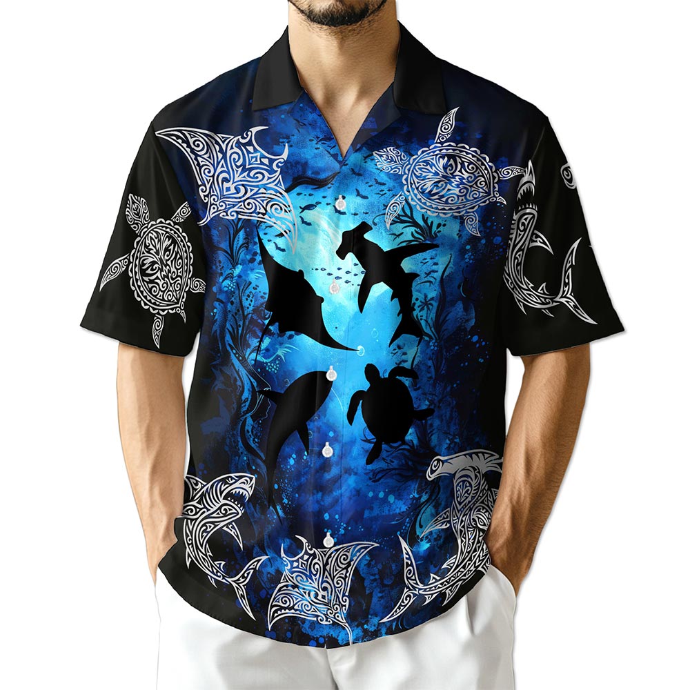 Netecom Ocean World Hawaiian Shirt for Men