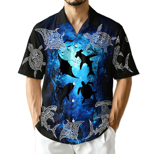 Netecom Ocean World Hawaiian Shirt for Men