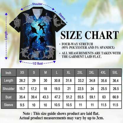Netecom Ocean World Hawaiian Shirt for Men, Sea Animals Lover Gifts, Tropical Button Down Summer Aloha Beach Shirts, S-5XL