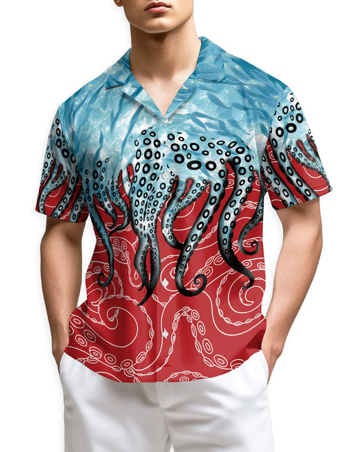 Netecom Octopus Tentacles Hawaiian Shirt for Men