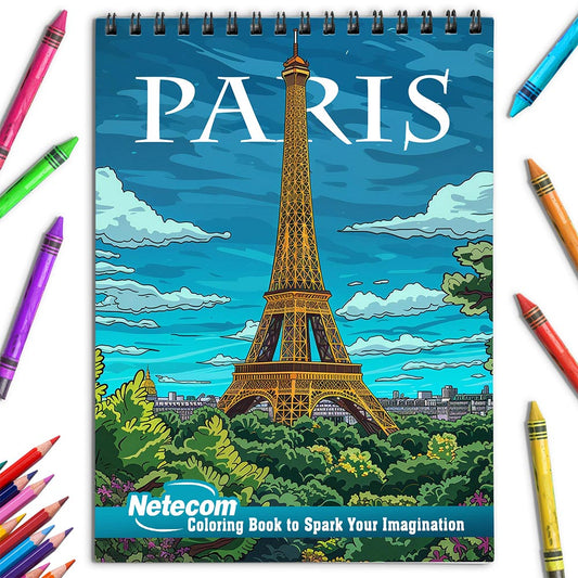 Netecom Paris Coloring Book for Adults