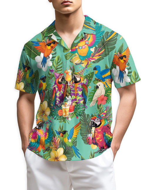 Netecom Parrots Hawaiian Shirt for Men