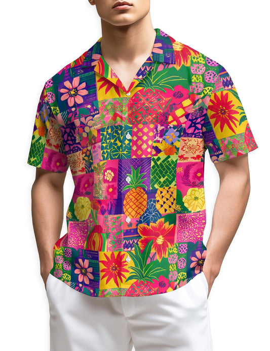 Netecom Pineapple Hawaiian Shirt for Men