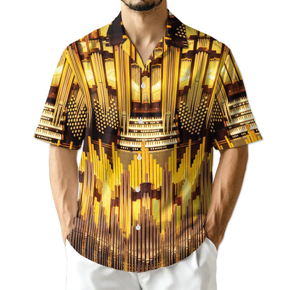 Netecom Pipe Organ Music In Church Hawaiian Shirt for Men
