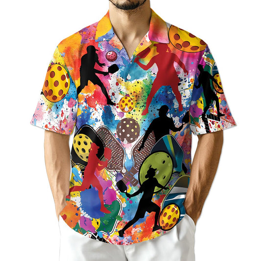 Netecom Playing Pickleball Hawaiian Shirt for Men
