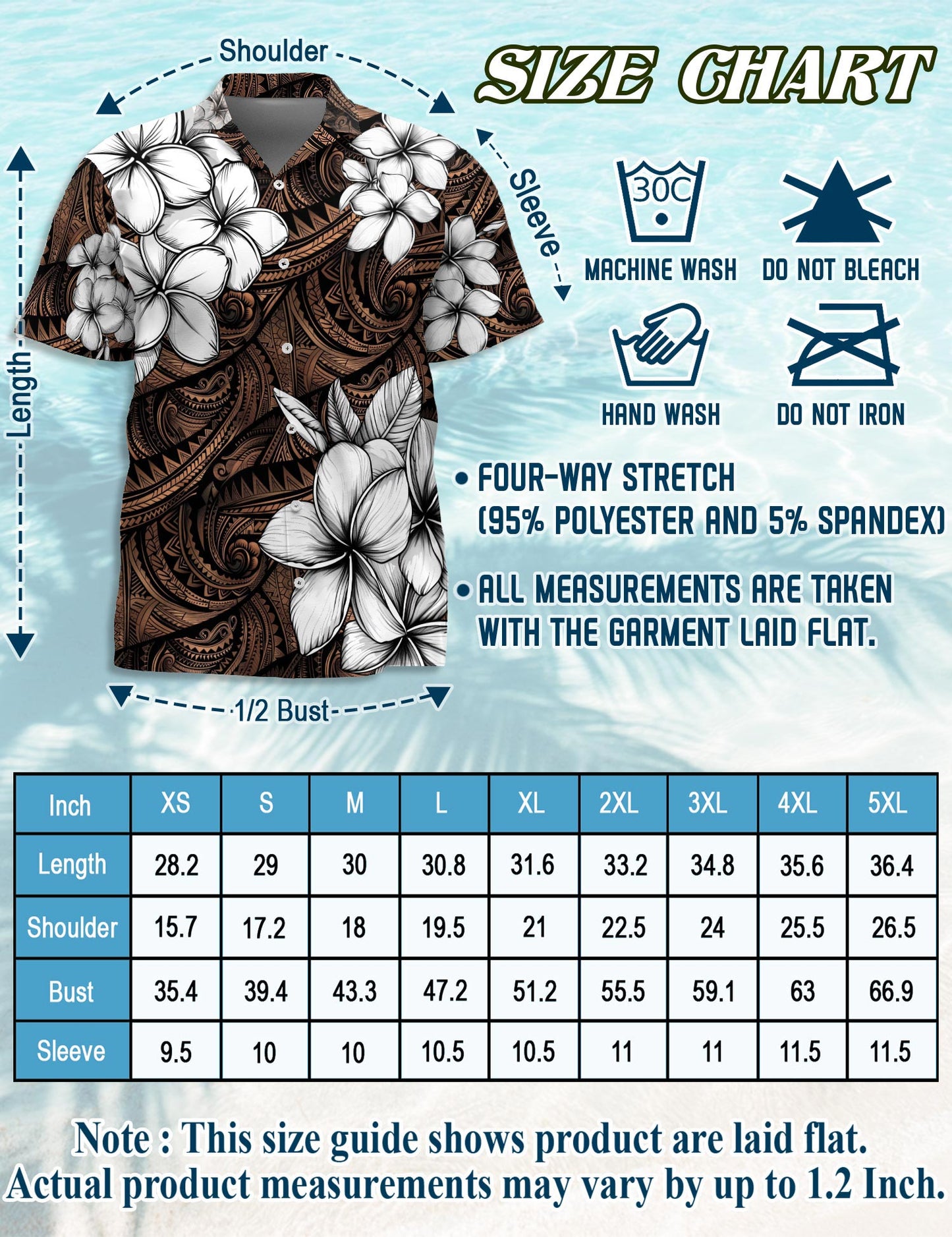 Netecom Plumeria Tribe Hawaiian Shirt for Men, Tropical Style, Button Down Summer Beach Short Sleeve, S-5XL