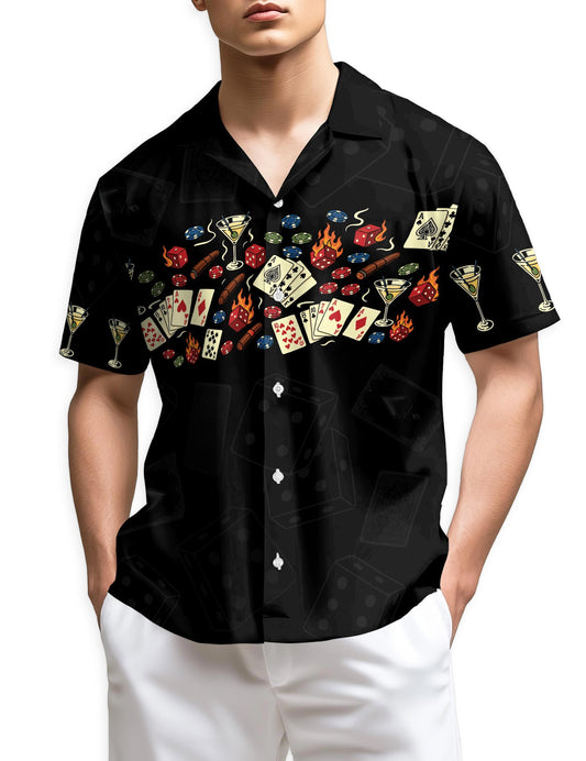 Netecom Poker Hawaiian Shirt for Men