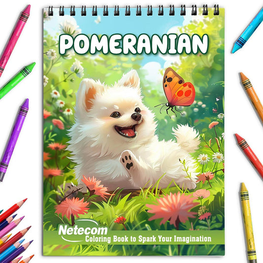Netecom Pomeranian Coloring Book for Adults