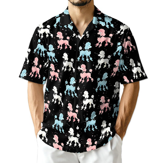 Netecom Poodle Pattern Hawaiian Shirt for Men