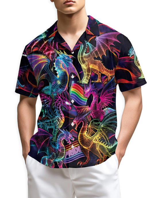 Netecom Pride Dragon Hawaiian Shirt for Men