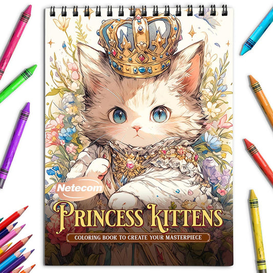 Netecom Princess Kittens Coloring Book for Adults