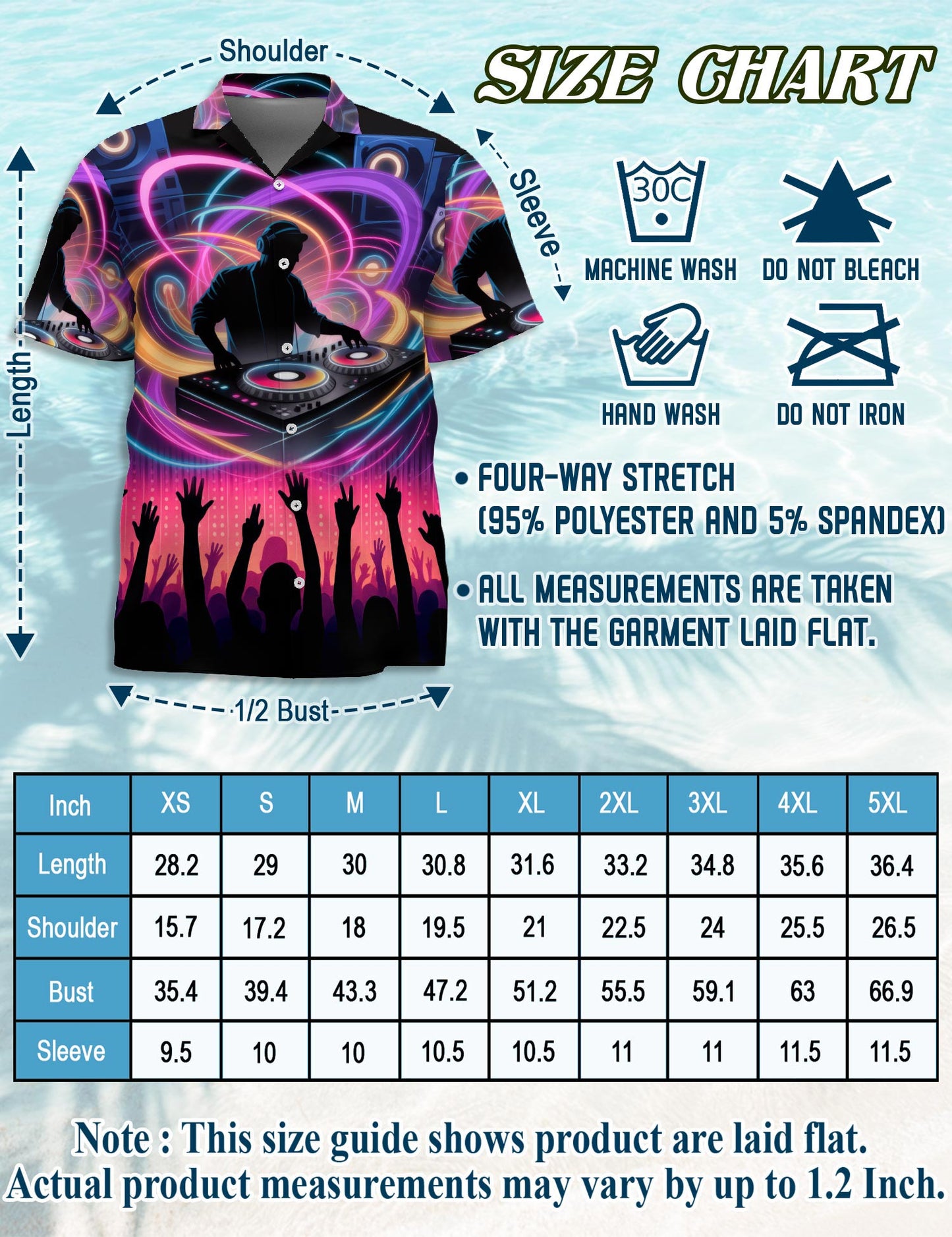 Netecom Proud DJ Life Hawaiian Shirt for Men, Music Party Style, Button Down Summer Beach Short Sleeve, S-5XL