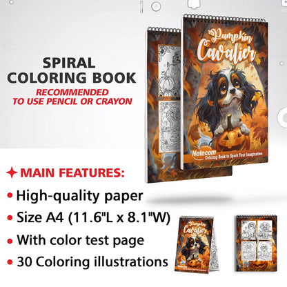 Netecom Pumpkin Cavalier Coloring Sheets for Adults