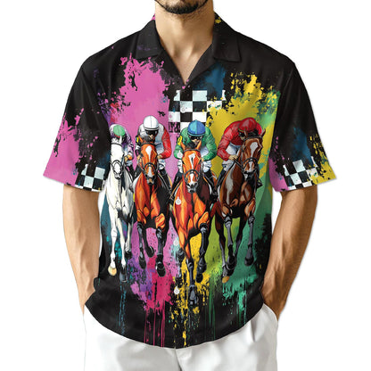 Netecom Racing Horse Hawaiian Shirt for Men