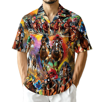 Netecom Racing Horse Hawaiian Shirt for Men