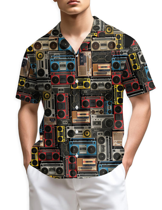 Netecom Radio Cassette Hawaiian Shirt for Men