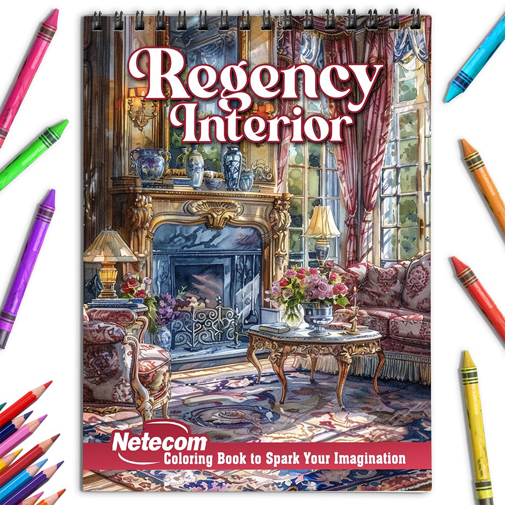 Netecom Regency Interior Coloring Book for Adults