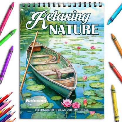 Netecom Relaxing Nature Coloring Book for Adults