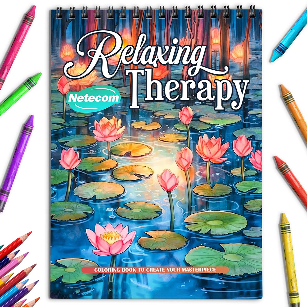 Netecom Relaxing Therapy Coloring Book for Adults