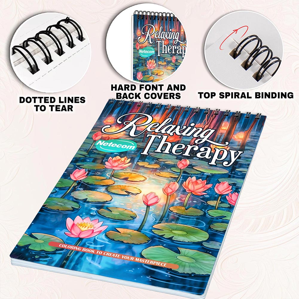 Netecom Relaxing Therapy Coloring Pages for Adults