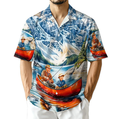 Netecom Retired Fishing Hawaiian Shirt for Men