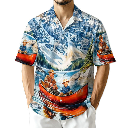 Netecom Retired Fishing Hawaiian Shirt for Men