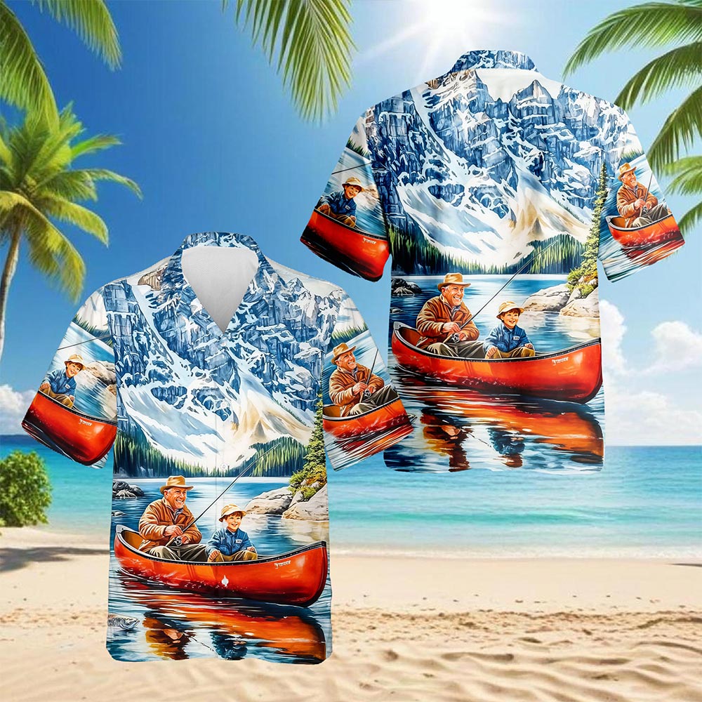Netecom Retired Fishing Hawaiian Shirt for Men, Fisherman, Retirement Gifts, Button Down Summer Beach Short Sleeve, Sizes S-5XL