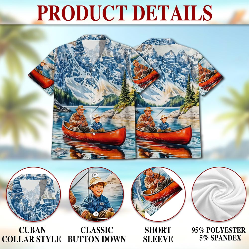 Netecom Retired Fishing Hawaiian Shirt for Men, Fisherman, Retirement Gifts, Button Down Summer Beach Short Sleeve, Sizes S-5XL