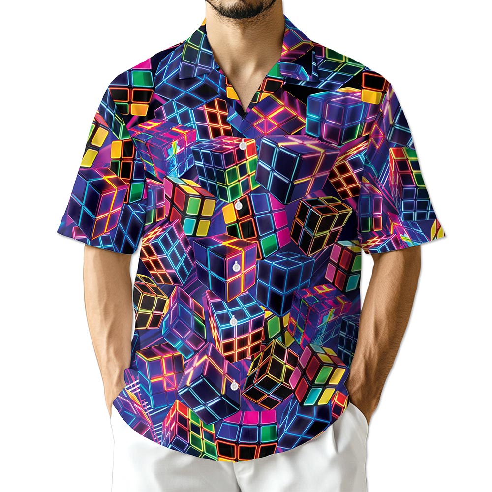 Netecom Rubik Cube Hawaiian Shirt for Men