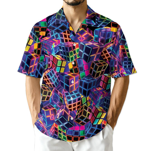 Netecom Rubik Cube Hawaiian Shirt for Men