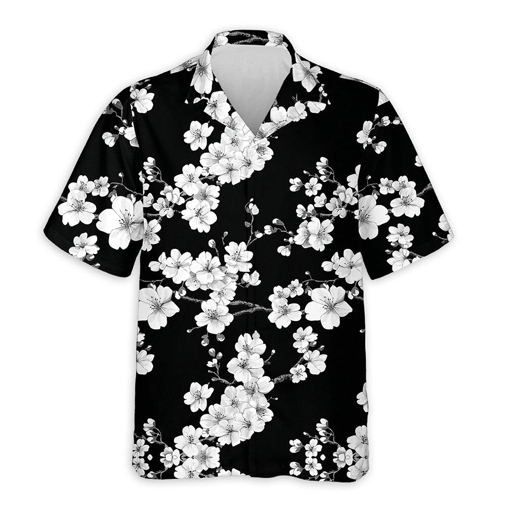 Netecom Sakura Cherry Blossom Hawaiian Shirt for Men