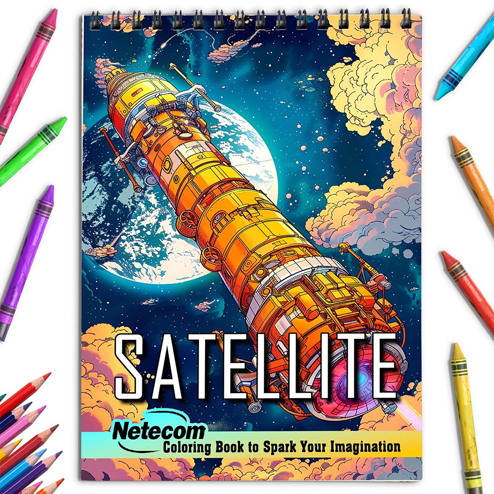 Netecom Satellite Coloring Book for Adults