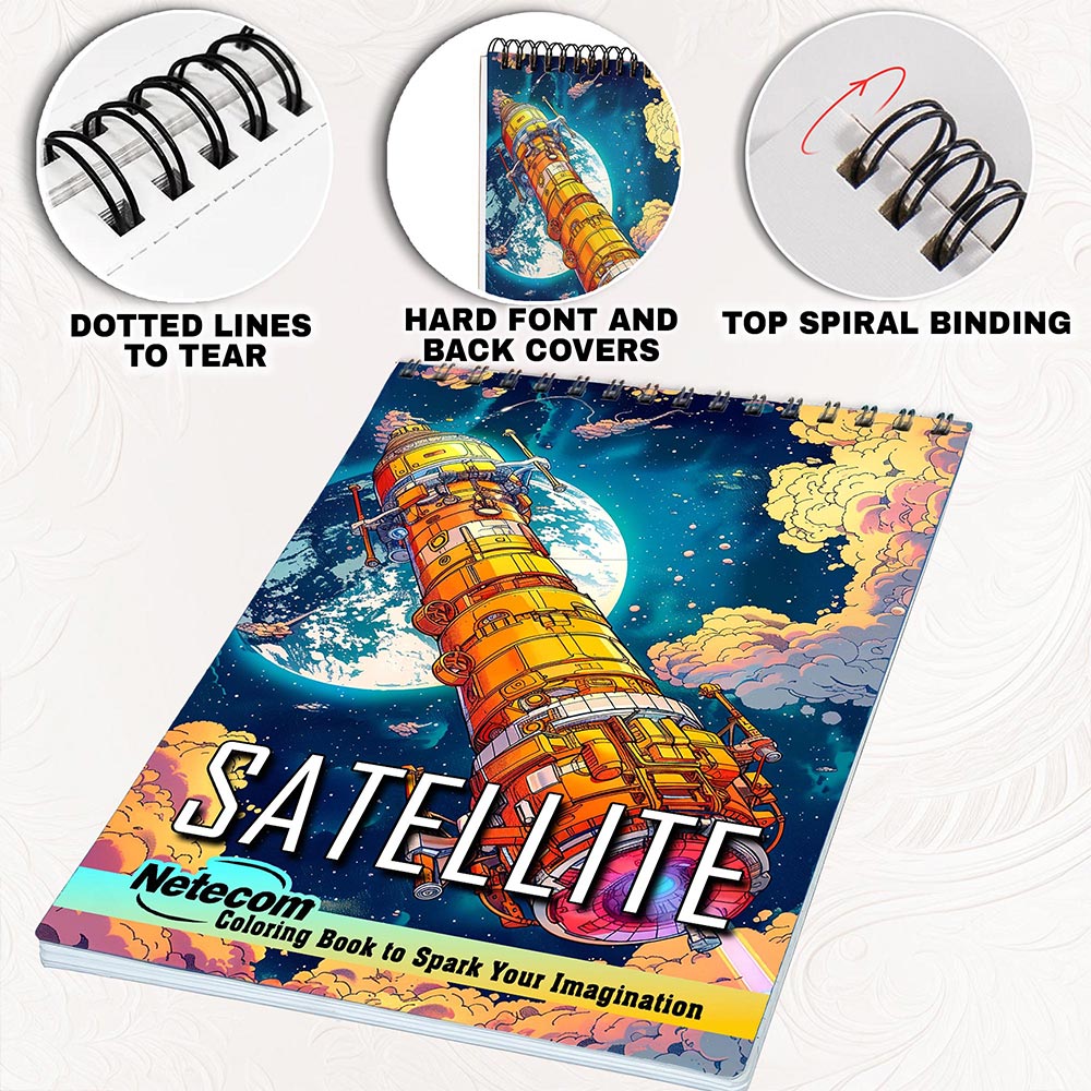 Netecom Satellite Coloring Pages for Adults