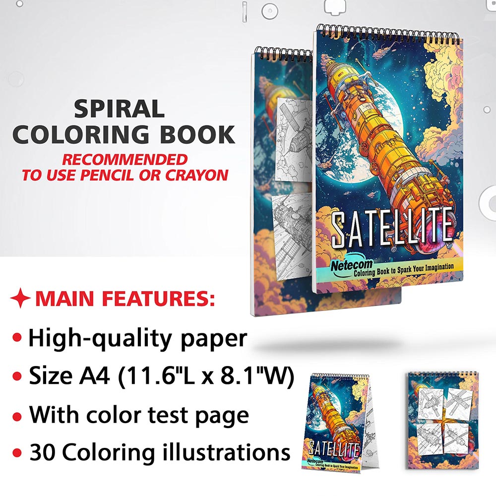 Netecom Satellite Coloring Sheets for Adults