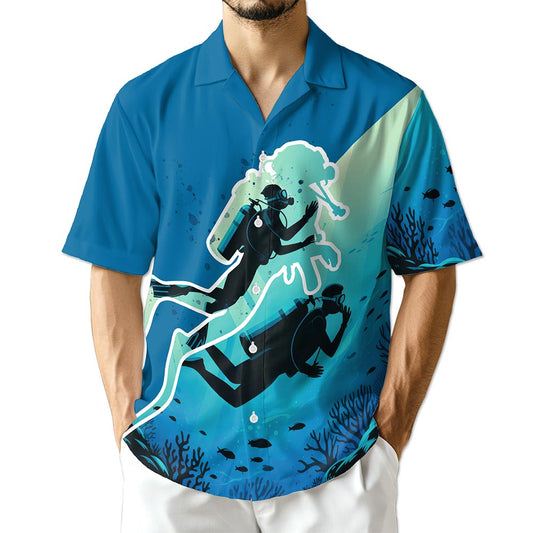 Netecom Scuba Diving Hawaiian Shirt for Men