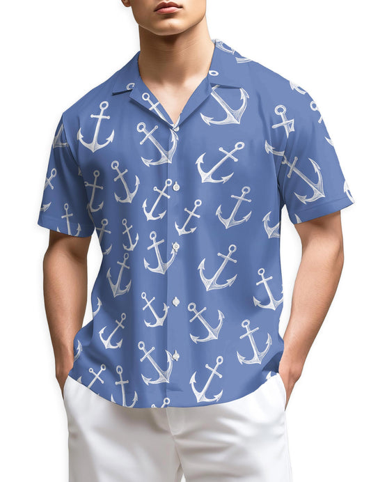 Netecom Sea Anchor Hawaiian Shirt for Men