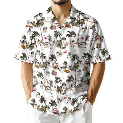 Netecom Shih Tzu Dog Hawaiian Shirt for Men