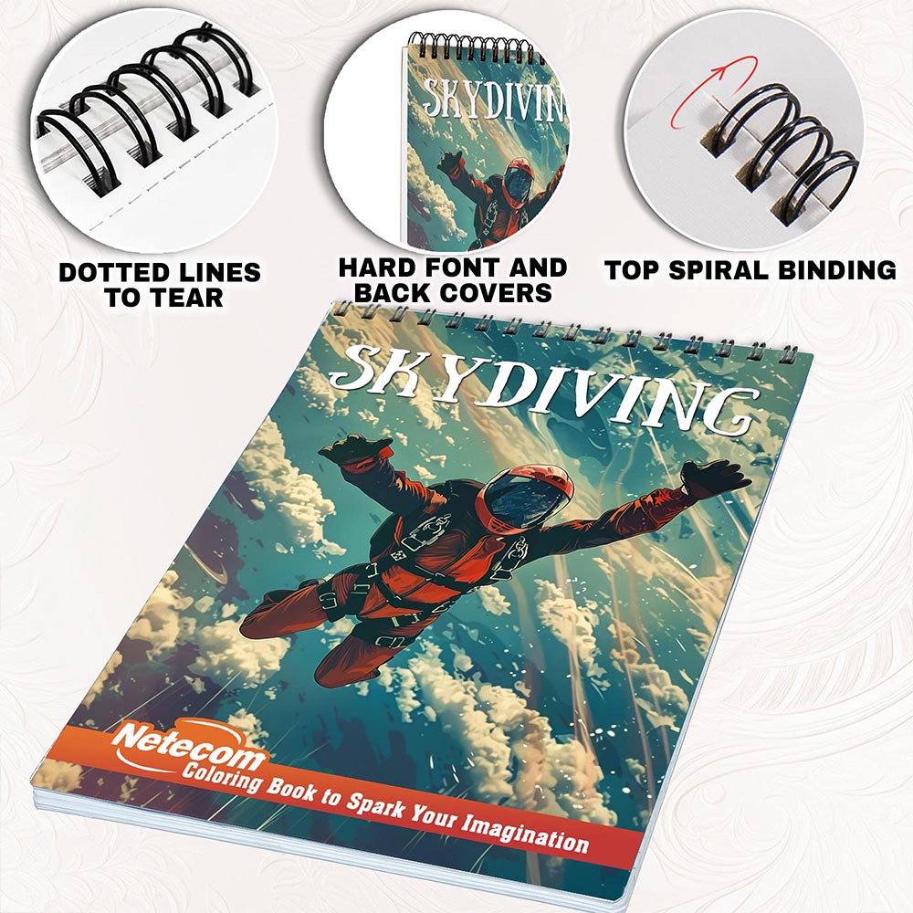 Netecom Skydiving Coloring Pages for Adults